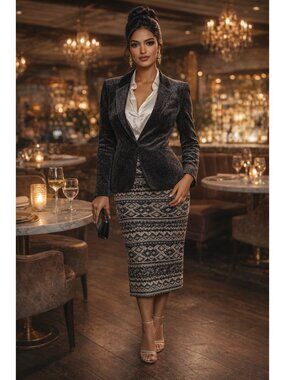 Express Womens Black Sparkle Velour Slim Fit Blazer Jacket Size M NWT